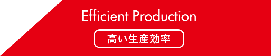 Efficient Production 高い生産効率